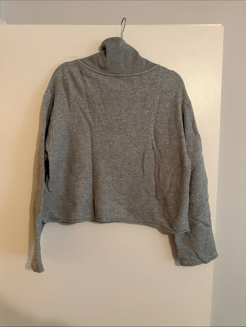 J. Crew Heather Gray Half-Zip Funnel Sweatshirt
